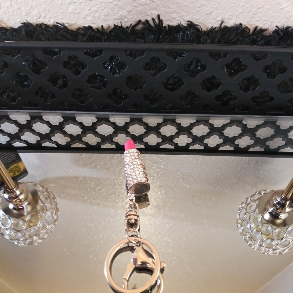 Pink with diamonds key chain 💄